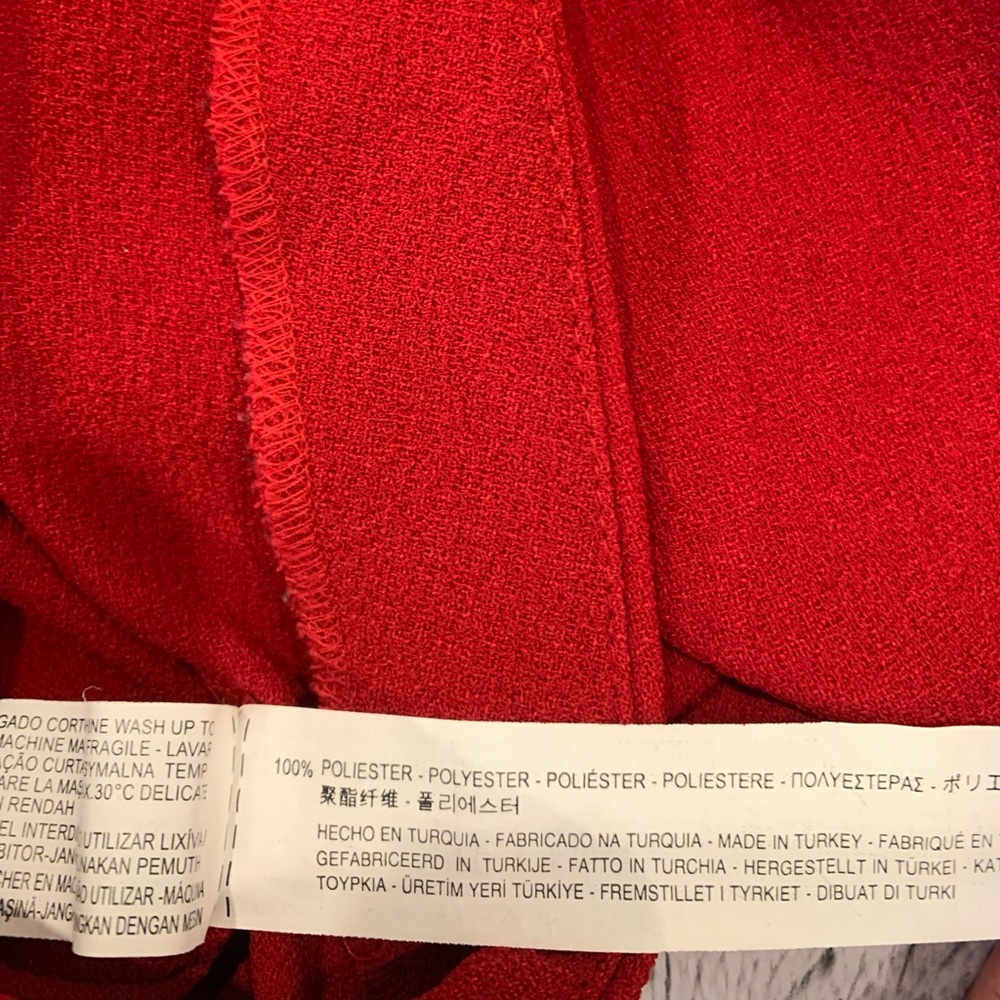 ZARA Red Wide Leg Jumpsuit - Picture 5 of 5